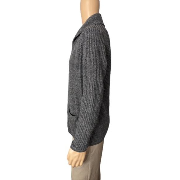JF J. Ferrar Gray Merino Wool Blend Button-Down Cardigan M - Picture 5 of 8